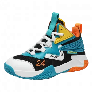 Детские баскетбольные кроссовки TONYBEAR, синий/оранжевый