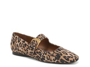 Балетки Naturalizer Cosmic Mary Jane, Tan/Black Leopard Print Suede