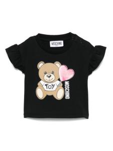 Moschino Kids футболка с принтом, черный