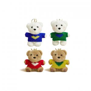 Свитер с сердечками брелок Blush Bear, очаровательная мягкая кукла плюшевый кулон высота 10см X3COMMUNE, Two Bears Of Different Styles At Random