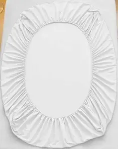 Простыня на резинке джерси 180х200+25 белая Cotton Market