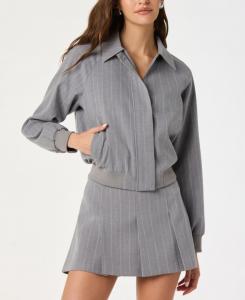 Женская летная куртка с длинными рукавами ASTR the Label, Grey Stripe