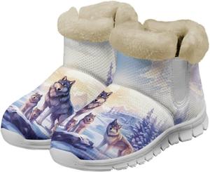 Женские зимние ботинки chaqlin Wolf Snow, высокие до щиколотки, модные, с мягким флисовым утеплителем, уютные с плоским каблуком, легкие, повседневные, для работы, прогулок и походов