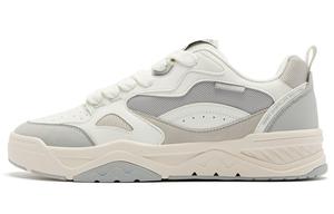 Мужские кеды для скейтбординга Sea Salt 1.0 с эффектом увеличения роста, износостойкие, противоскользящие, низкие, цвет слоновая кость QIAODAN, туманно-серый