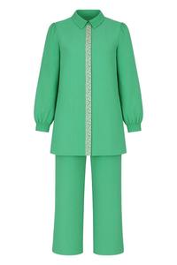 Брючный костюм MODAMIHRAM, зеленый