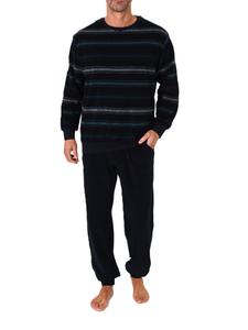 NORMANN Пижама из махровой ткани с длинными рукавами и манжетами бирюзового цвета