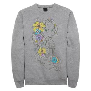 Флисовый свитер с круглым вырезом и цветочным принтом Disney's Disney's Tangled Rapunzel Licensed Character