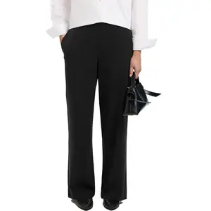 Брюки Selected Emma Tara Wide Leg, черный