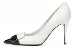 Кожаные туфли-лодочки cindy 75mm SERGIO ROSSI, белый