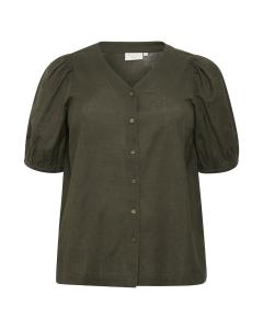 Блуза KAFFE CURVE Vicca, оливковый