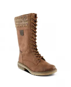 Йосемитские водонепроницаемые зимние ботинки с трикотажной отделкой и шнуровкой Spring Step, коричневый