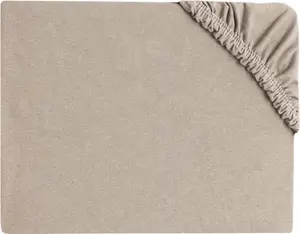 Простыня на резинке 180х200 см, глубина кармана до 35 см, 100% хлопок с практичной резинкой, новая серая Zollner