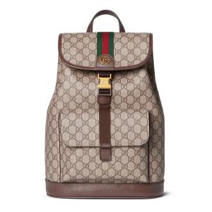 Маленький рюкзак Ophidia Coated Fabric для женщин и dark brown GUCCI, Set (Bag+Dust Bag)