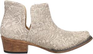 Женские ботинки Roper Ava с лазерным тиснением, открытым носком, повседневные, на низком каблуке 1-2 - Коричневые