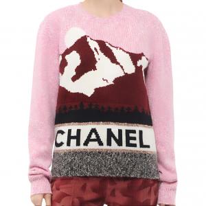 CHANEL Свитер COCO NEIGE серии FW24 женский розовый