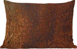 Подушка для улицы - Ржавый - Коричневый - Оранжевый - Металл - Узор - Текстурированный - 60 x 40 см - Устойчива к погодным условиям - Подушка для отдыха - Декоративная подушка - Подушка для дома MuchoWow