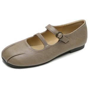 Туфли Мэри Джейн на массивном каблуке, женские, серые WEISHIBANGWEI, Gray