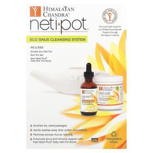 Нети Пот, эко-система для очистки носовых пазух, набор из 3 предметов Himalayan Chandra