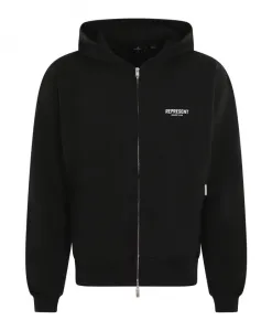 Клубная толстовка на молнии, черная Represent, черный