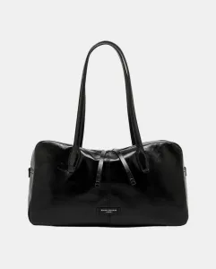 Большая кожаная сумка через плечо с большим отделением и внутренним карманом на молнии Gianni Chiarini, черный