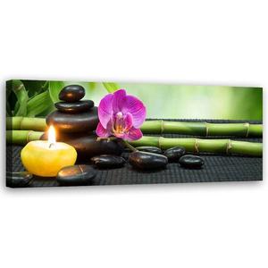 Картина арт-принт KUNSTLOFT Pink Orchids on Stones 2, зеленый