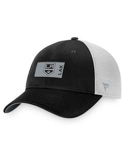 Мужская фирменная черно-белая кепка Los Angeles Kings Authentic Pro Rink Trucker Snapback Fanatics
