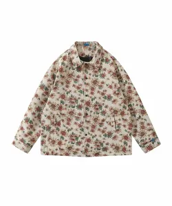 Hook/ hook куртка-бомбер в стиле ретро с жаккардовым узором по всей поверхности, цвет Beige