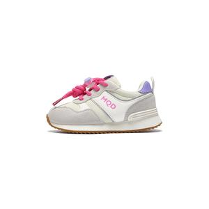 Кроссовки для бега для детей с низким верхом, устойчивые к истиранию, с защитой от ударов и легким амортизирующим эффектом MQD, бежевый/фиолетовый