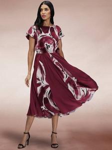 Плиссированное платье миди HotSquash, бордовый