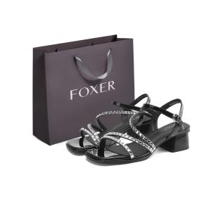 FOXER Женские сандалии на одной застежке черные, цвет Black
