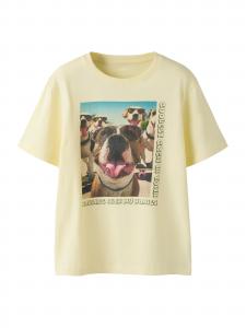 NAME IT Футболка 'NKMVOTO' в светло-желтом цвете