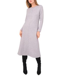 Женское миди-платье с ребристым воротником и длинными рукавами Vince Camuto, Lightt Heather Gray