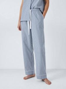 Брюки для пижамы с лестничным узором John Lewis, Blue