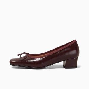 SHOEMAKER QUEEN Женские туфли на платформе с массивным каблуком Бордо, цвет Burgundy