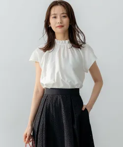 Блузка с высоким воротником от Karl Mayer Suite L, цвет Ivory [002]