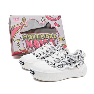 MOREMORENOISE Женские парусиновые туфли с низким верхом, белые