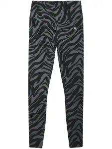 Легинсы с зебровым принтом ANINE BING, черный