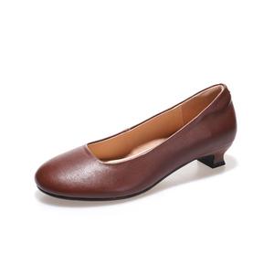 Devanro Коричневые женские повседневные туфли на каблуке 2,5 см, цвет Brown