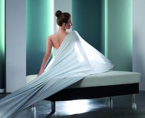 9100 Простыня из атласа Plain Mako Fleuresse, фиолетовый