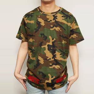 Футболка мужская зеленая камуфляжная Off-White, зеленый