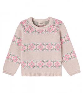 Свитер Alberte из хлопкового жаккарда с цветочным узором Wheat, Warm Sand