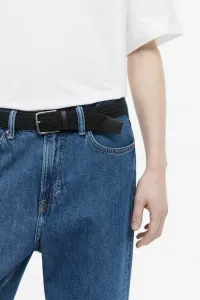 Эластичный тканевый ремень H&M, черный