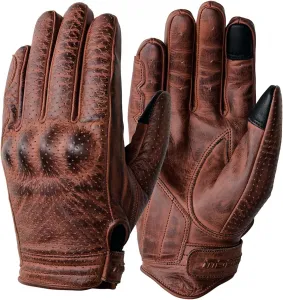 Мотоциклетные перчатки Modeka Urban Hot Classic II, кожаные летние перчатки с перфорированной коровьей кожей, защита костяшек пальцев, функция сенсорного экрана, короткие летние перчатки, коричневые, Braun