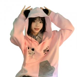 NEVER RULE Толстовка Women's Pink Hooded Moderate Regular