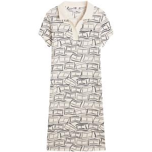 Женское платье с короткими рукавами Tommy Hilfiger, экрю 0k4