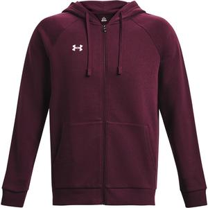 Толстовка с капюшоном ua rival флис fz hoodie Under Armour, бордовый