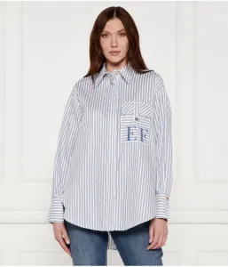 Рубашка oversize fit Elisabetta Franchi, белый