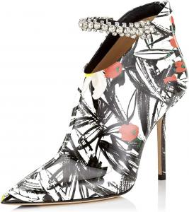 Женские ботильоны XYD на высоком каблуке с кристаллическим ремешком, вечернее платье, острый носок, высокие каблуки