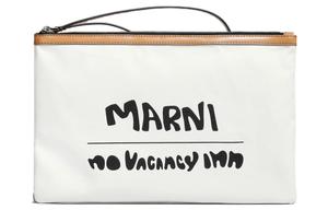 MARNI No Vacancy Inn Collaboration Canvas Bag Clutch Men's White