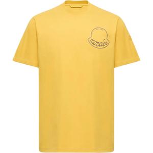 Футболка с принтом логотипа Moncler, желтый